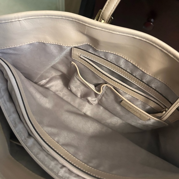 Michael Kors (MK) Vanilla Zebra Stripe Tote Bag Purse Hand Bag Handbag - Picture 3 of 10